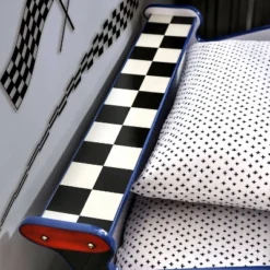 Twin Quessa Police Car Bed With Led Headlight Chair Black/White - HOMES: Inside + Out -Children Household Series GUEST ac076fe6 b74e 45f0 a899 e5218b4b9659