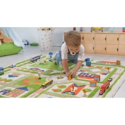 39"x59" Traffic Green 3D Play Rug - IVI -Children Household Series GUEST ac336f82 38c2 41c6 8c9b 162253aaa159