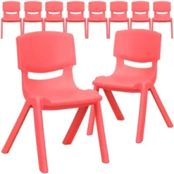 Emma And Oliver 10 Pack Plastic Stackable School Chair With 12" Seat Height -Children Household Series GUEST ac9bc333 42ed 4611 9c3c 02d70bf5042d