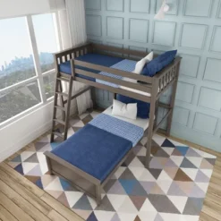 Max & Lily L-Shaped Twin Over Twin Bunk Bed -Children Household Series GUEST acc4e092 27d2 4d1d 9e08 cd43afe790d0