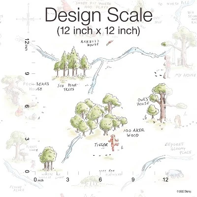 Winnie The Pooh 100 Acre Wood Map Peel And Stick Wallpaper - RoomMates 5 Winnie The Pooh 100 Acre Wood Map Peel And Stick Wallpaper - RoomMates - Image 5