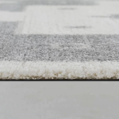 Sesto Geometric Kids' Area Rug Cream/Gray - Balta Rugs 4 Sesto Geometric Kids' Area Rug Cream/Gray - Balta Rugs - Image 4