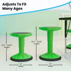 Flash Furniture Carter Adjustable Height Kids Flexible Active Stool For Classroom And Home With Non-Skid Bottom, 14" - 18" Seat Height -Children Household Series GUEST aedbd643 0d3d 47e1 8442 a4ffab535f4c