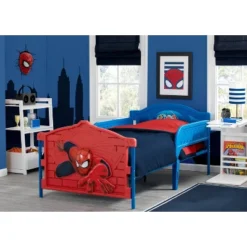 Twin Marvel Spider-Man Plastic 3D Bed - Delta Children