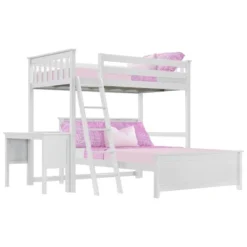 Max & Lily L-Shaped Twin Over Full Bunk Bed With Desk 11 Max & Lily L-Shaped Twin Over Full Bunk Bed With Desk -Children Household Series GUEST afd86a1a e577 4155 ba90 39e5e33a38a3