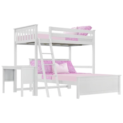 Max & Lily L-Shaped Twin Over Full Bunk Bed With Desk 5 Max & Lily L-Shaped Twin Over Full Bunk Bed With Desk - Image 5