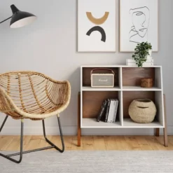 Telos Matte Walnut Storage Unit White - Nathan James -Children Household Series GUEST b1511fcc 4249 41b4 9bf5 23528478079d