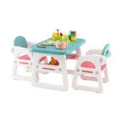 Costway 3-Piece Kids Table And Chair Set Toddler Activity Study Desk With Building Blocks 20 Costway 3-Piece Kids Table And Chair Set Toddler Activity Study Desk With Building Blocks -Children Household Series GUEST b2142cd5 51fa 4527 b552 4df5d43b5af2