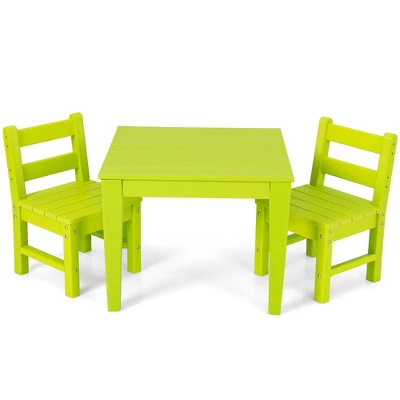 Costway 3PCS Kids Table & 2 Chairs Set Outdoor Heavy-Duty All-Weather Activity Table Set 11 Costway 3PCS Kids Table & 2 Chairs Set Outdoor Heavy-Duty All-Weather Activity Table Set - Image 11