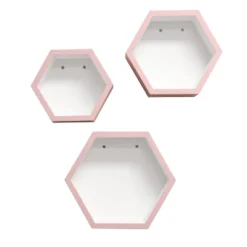 8" X 10" X 12" Set Of 3 Hexagon Shelves For Kids' Room - InPlace -Children Household Series GUEST b3c7f52a aeb1 4bdf 9187 13737494e51d