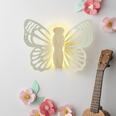Butterfly Wood Lit Kids' Wall Decor Cream - Pillowfort™ 5 Butterfly Wood Lit Kids' Wall Decor Cream - Pillowfort™ - Image 5