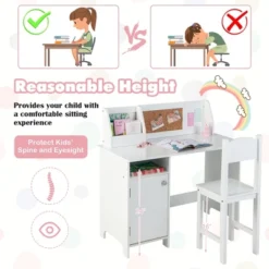 Costway Kids Desk And Chair Set Study Writing Workstation With Bookshelf & Bulletin Board 14 Costway Kids Desk And Chair Set Study Writing Workstation With Bookshelf & Bulletin Board -Children Household Series GUEST b3d97b03 8d72 49d2 ae2f 5d3bb16b422d
