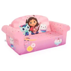 Marshmallow Furniture Disney's 2 In 1 Flip Open Compressed Foam Sofa And Sleeper Bed With Washable Cover -Children Household Series GUEST b4b90dd4 7bf6 4b03 96ea f0b300812f01