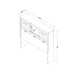 Ulysses Bookcase Headboard Winter Oak - South Shore -Children Household Series GUEST b62c8ed2 4a0c 473e acac 9fd4768f1bdc