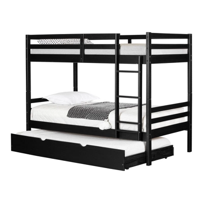 Fakto Bunk Beds With Trundle Matte Black - South Shore 11 Fakto Bunk Beds With Trundle Matte Black - South Shore - Image 11