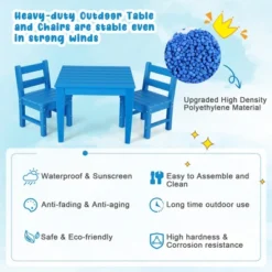 Costway 3PCS Kids Table & 2 Chairs Set Outdoor Heavy-Duty All-Weather Activity Table Set 21 Costway 3PCS Kids Table & 2 Chairs Set Outdoor Heavy-Duty All-Weather Activity Table Set -Children Household Series GUEST b7370a0d 9064 456b a1f2 5b5903c34368