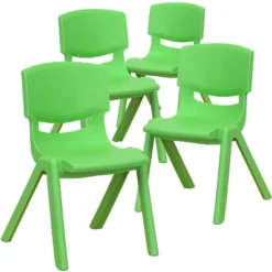 Flash Furniture 4 Pack Plastic Stackable School Chair With 12'' Seat Height -Children Household Series GUEST b9ab7c64 36fb 459d aaa7 6636f73a2cf4