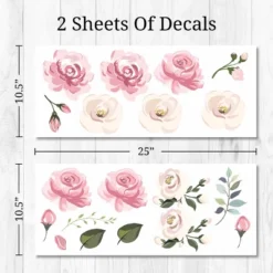 Pastel Floral Wall Decor - Decalcomania -Children Household Series GUEST ba2bae87 a20d 4892 8b8c aa5370981ffc