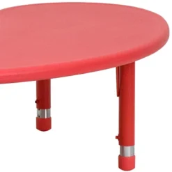 Flash Furniture 35"W X 65"L Half-Moon Plastic Height Adjustable Activity Table -Children Household Series GUEST ba789946 f197 4a74 8ad9 a6f2fff957ec