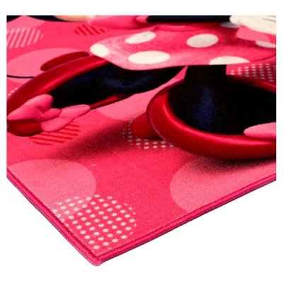 5'x7' Disney Minnie Mouse Pink Rug 2 5'x7' Disney Minnie Mouse Pink Rug - Image 2