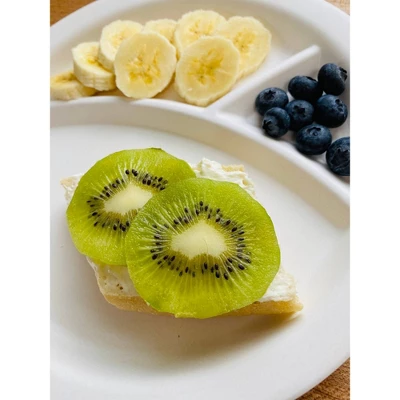 Red Rover 9" 4pk Bamboo Kids' Divided Plates Blue/Green/Purple 2 Red Rover 9" 4pk Bamboo Kids' Divided Plates Blue/Green/Purple - Image 2