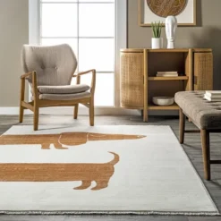 NuLOOM Cailyn Modern Dachshund Kids Area Rug -Children Household Series GUEST bc936cfb 25cd 4ba9 ade4 effb80059cf4
