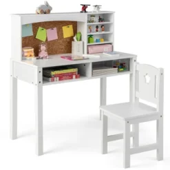 Costway Kids Desk And Chair Set Study Writing Workstation With Hutch & Bulletin Board 21 Costway Kids Desk And Chair Set Study Writing Workstation With Hutch & Bulletin Board -Children Household Series GUEST bd41e6dc bb8c 42c8 9773 14ef1e75f8c8
