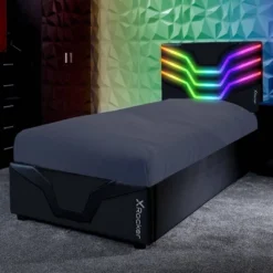 Twin Cosmos RGB Gaming Bed Black - X Rocker -Children Household Series GUEST bd59f6d3 b0db 4c12 b8f5 1d069edb58bc