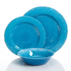 Gibson Studio California Mauna 12 Piece Assorted Crackle Decal Melamine Dinnerware Set -Children Household Series GUEST bed775b4 7689 40e9 a700 d39c67daf457