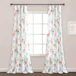 52"x84" Make A Wish Southwest Llama Cactus Window Curtain Panels Set - Lush Décor 11 52"x84" Make A Wish Southwest Llama Cactus Window Curtain Panels Set - Lush Décor -Children Household Series GUEST bf261af1 1de5 4ade a85f 986f82e9ced5