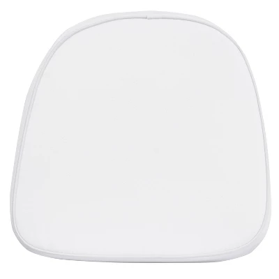 Emma And Oliver Indoor Kids Soft White Fabric Chiavari/Dining Chair Cushion 1 Emma And Oliver Indoor Kids Soft White Fabric Chiavari/Dining Chair Cushion