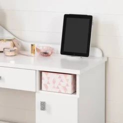 Tiara Makeup Desk Pure White - South Shore -Children Household Series GUEST c1981a5b 7efb 4c37 aff9 f26f2d39460e