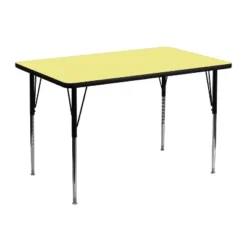 Emma And Oliver 30x48 Rectangle Laminate Adjustable Activity Table -Children Household Series GUEST c2cc41a1 fa56 496b 89d8 0c786d5e89a0 1