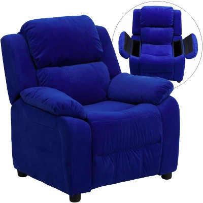 Emma And Oliver Deluxe Padded Contemporary Kids Recliner With Storage Arms 18 Emma And Oliver Deluxe Padded Contemporary Kids Recliner With Storage Arms - Image 18