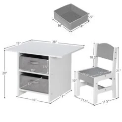 Babyjoy Kids Art Play Wood Table And 2 Chairs Set W/ Storage Baskets Puzzle 16 Babyjoy Kids Art Play Wood Table And 2 Chairs Set W/ Storage Baskets Puzzle -Children Household Series GUEST c5b85dba 53ba 44ab 9135 f214f025b6f7