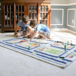 39"x59" Traffic Blue 3D Play Rug - IVI 24 39"x59" Traffic Blue 3D Play Rug - IVI -Children Household Series GUEST c752523a 7969 4749 a9c0 ce04836a1f7e