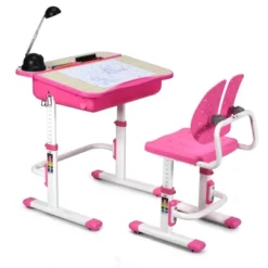 Costway Adjustable Children Study Desk Chair Set W/Winged Backrest Pink 17 Costway Adjustable Children Study Desk Chair Set W/Winged Backrest Pink -Children Household Series GUEST c8b8a66b 019c 46b5 8ce3 04f24c0ae7cd