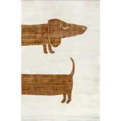 NuLOOM Cailyn Modern Dachshund Kids Area Rug -Children Household Series GUEST ca3018e4 17ae 49ba a6dd 6d1001b9684d