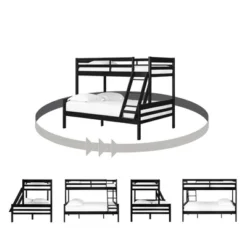 Induzy Solid Wood Bunk Beds Matte Black - South Shore -Children Household Series GUEST cb919afb 9c8e 4291 9f4c 919d61af9018