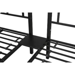 Twin Over Twin Metal Triple Bunk Bed With Ladder-ModernLuxe -Children Household Series GUEST cbe71833 5b03 429e 9144 8312d0bca3a7