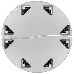 Emma And Oliver 2 Piece 47.5" Circle Collaborative Grey Kids Adjustable Activity Table Set -Children Household Series GUEST ccb5ec89 ccab 42ac 99bd 83093ceccee2