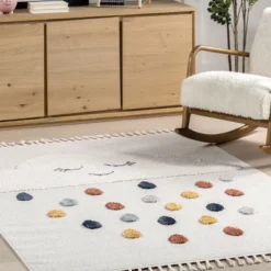 NuLOOM Marleigh Raindrop High-Low Kids Tasseled Area Rug -Children Household Series GUEST ccf0de50 f023 4285 a73f 9eb9ed24b6d9