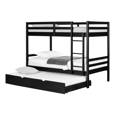 Fakto Bunk Beds With Trundle Matte Black - South Shore 9 Fakto Bunk Beds With Trundle Matte Black - South Shore - Image 9