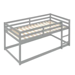 Twin Size Loft Bed With Safety Rail And Ladder-ModernLuxe -Children Household Series GUEST d0226d63 72ce 44e4 b3c6 625209123e13