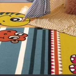 Dinoventure Dinosaurs Non-Slip Kids Playroom Decor Washable Indoor Area Rug By Blue Nile Mills -Children Household Series GUEST d1db49bb e6a7 45f8 8cd9 dbd5133cfd46