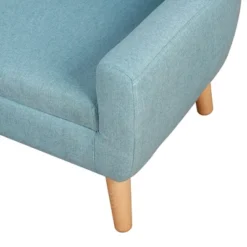 Qaba 2-Seat Kids Sofa Linen Fabric And Wooden Frame Sofa For Kids And Toddlers Ages 3-7, 11" High Seat -Children Household Series GUEST d271758f c75d 42e2 9d7d ed8f66d42970