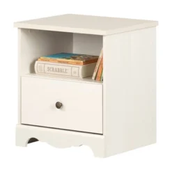 Lyara 1 Drawer Nightstand White Wash - South Shore -Children Household Series GUEST d353886b 1538 46ad a659 f3c2f28bf261