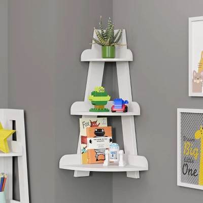 Kids' Corner Ladder Wall Shelf White - RiverRidge Home 2 Kids' Corner Ladder Wall Shelf White - RiverRidge Home - Image 2