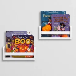 2pk Kids' 10" Floating Wall Mount Bookshelf Set White - RiverRidge Home -Children Household Series GUEST d62d43a0 7f58 465f b8d5 e8baf84e8b4a