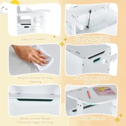 Costway 3-in-1 Kids Convertible Storage Bench Wood Activity Table And Chair Set 16 Costway 3-in-1 Kids Convertible Storage Bench Wood Activity Table And Chair Set -Children Household Series GUEST d642ffa0 7261 4ee5 aac7 8aecf191e9c9